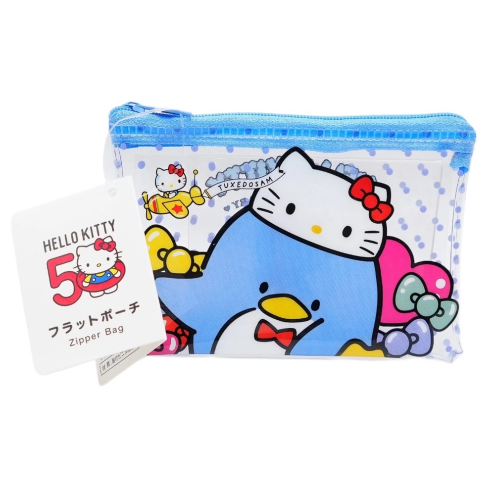 Hello Kitty Sanrio 50th Anniversary Flat Pouch Case Daiso Japan②